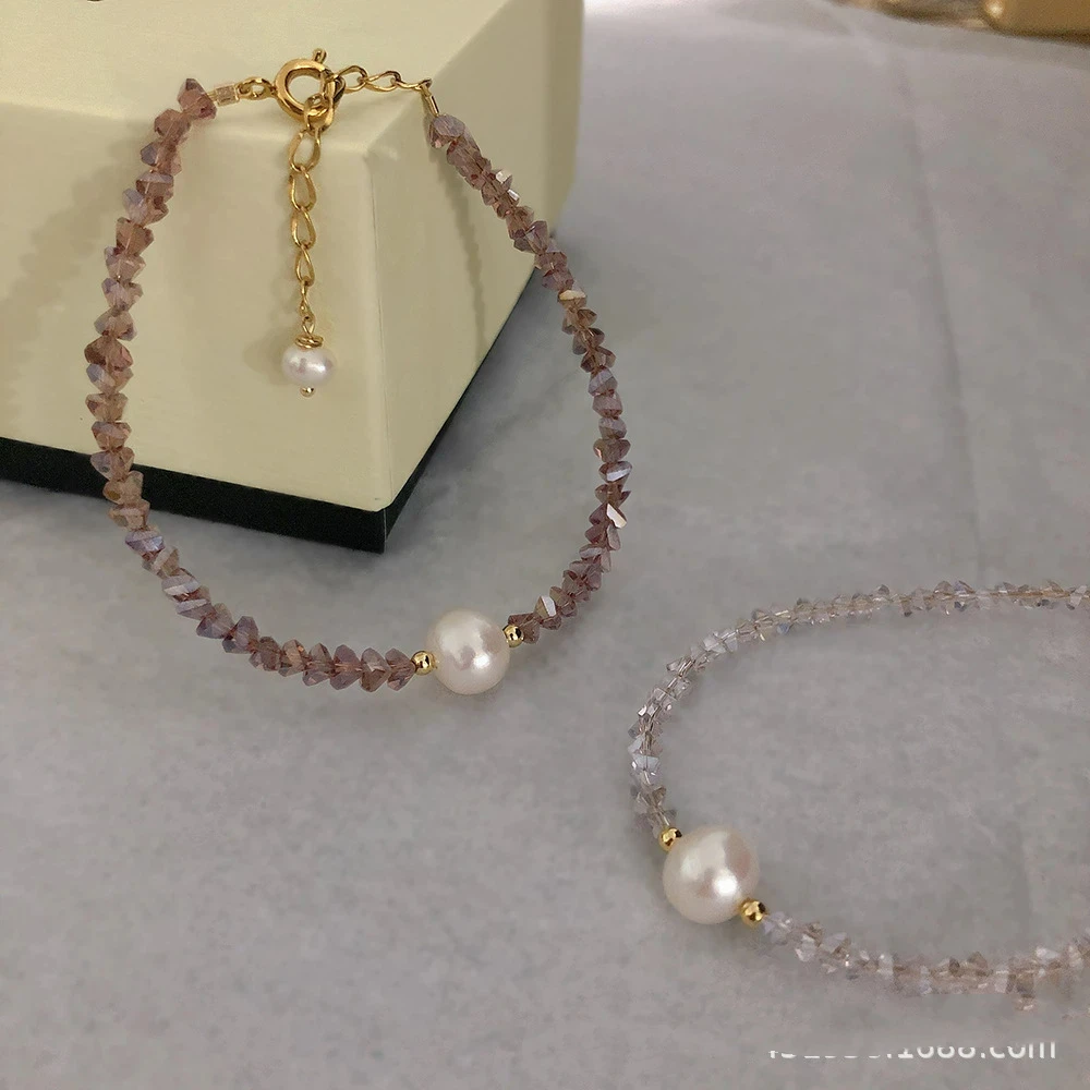Gentle Light Gray Amethyst Stone Strand Freshwater Pearl Bracelet, Simple High-end, Versatile Exquisite Girl's Necklace, Retro
Gentle Light Gray Amethyst Stone Strand Freshwater Pearl Bracelet, Simple High-end, Versatile Exquisite Girl's Necklace, Retro