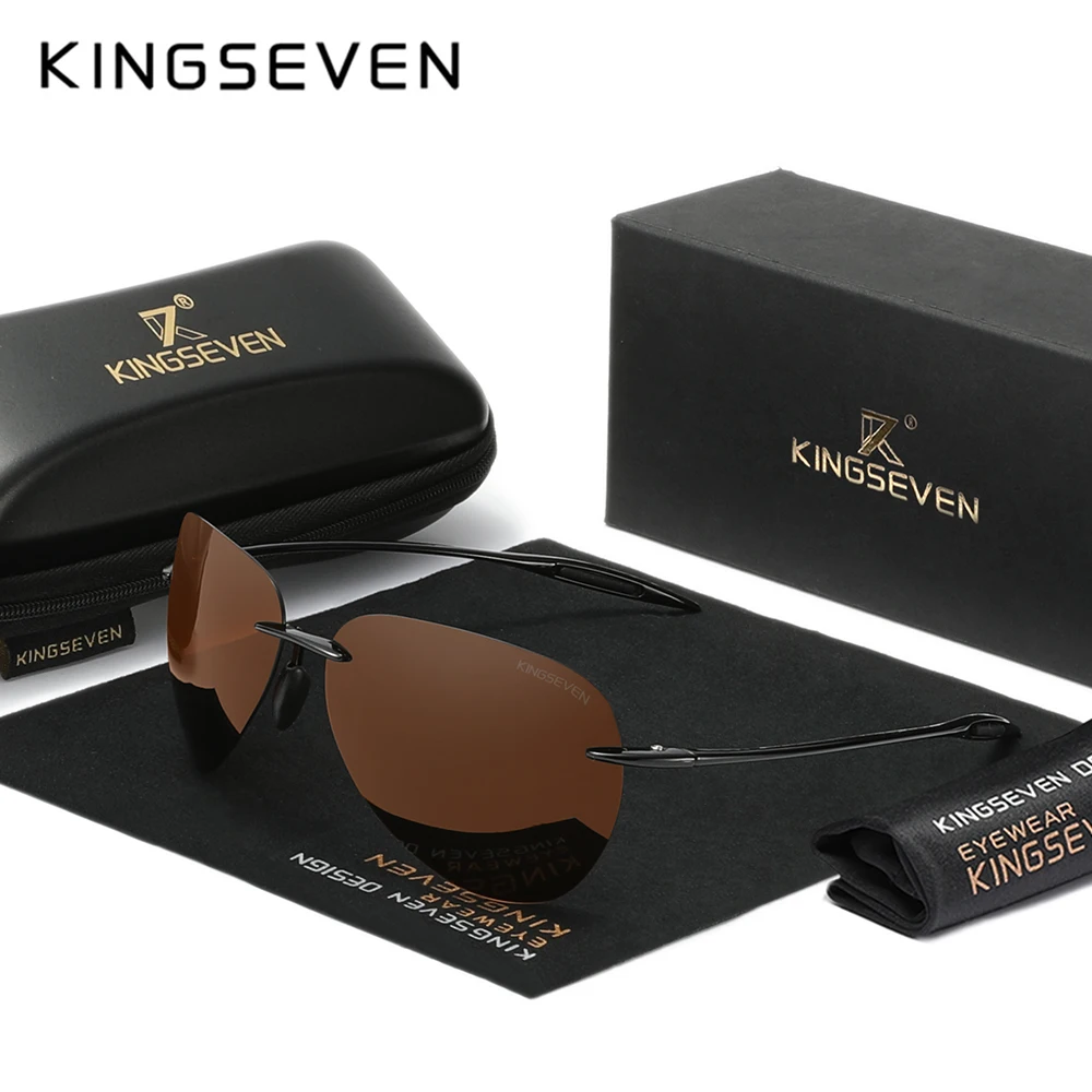 KINGSEVEN Vintage Light Weight Piolt Rimless Sunglasses Men Women UV400 Protection Glasses Fishing Driving Eyewear
KINGSEVEN Vintage Light Weight Piolt Rimless Sunglasses Men Women UV400 Protection Glasses Fishing Driving Eyewear