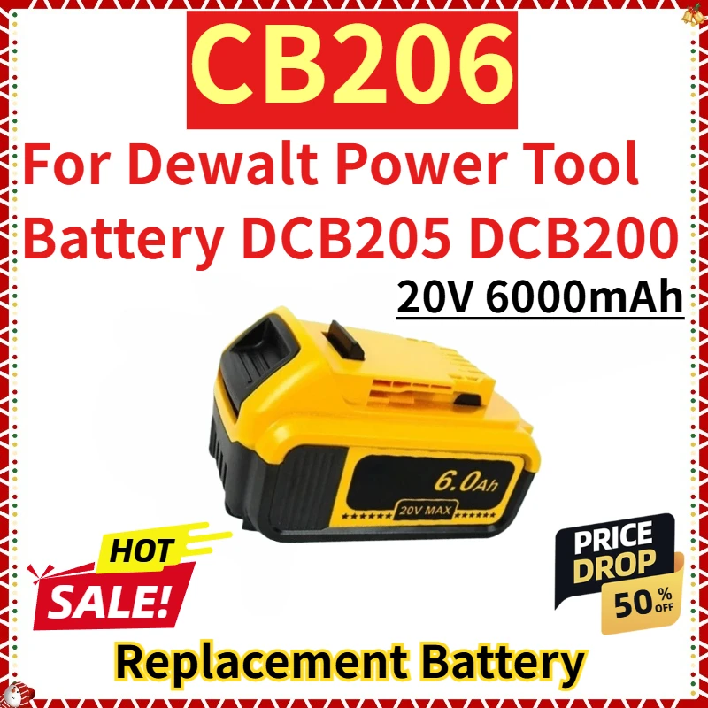 For Dewalt Power Tool Battery DCB205 DCB200 Brand New Replacement Battery 20V 6000mAh CB206
For Dewalt Power Tool Battery DCB205 DCB200 Brand New Replacement Battery 20V 6000mAh CB206