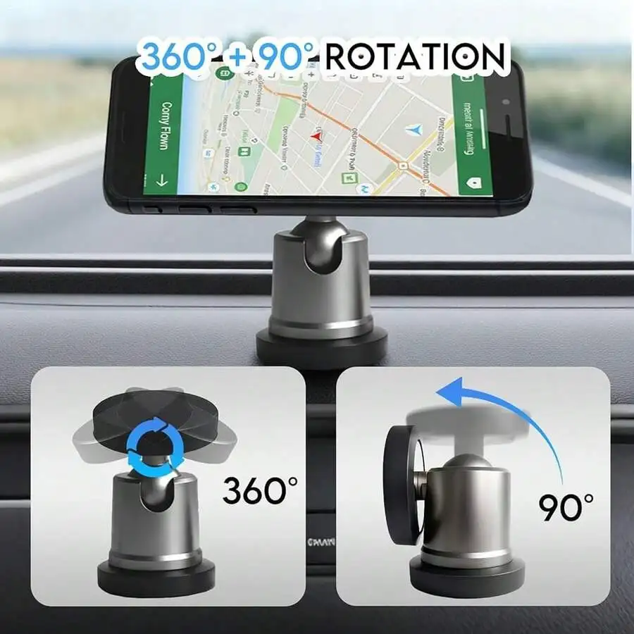 Magnetic Car Phone Holder With 360+90 Degree Rotation Universal Dashboard Mount For iPhone
Magnetic Car Phone Holder With 360+90 Degree Rotation Universal Dashboard Mount For iPhone