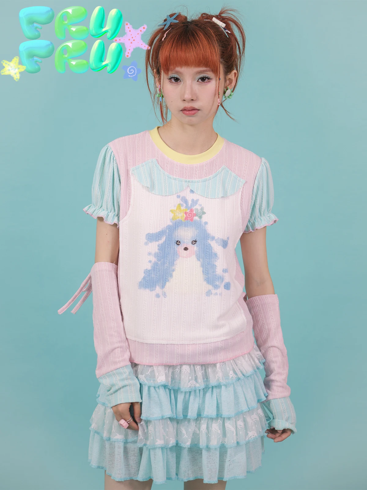 Оригинальная футболка Frufru Gulu Store в стиле Y2K для девочек, летняя, розово-голубая, с принтом собаки, из чистого хлопка, для повседневной носки, в стиле фейри...
Оригинальная футболка Frufru Gulu Store в стиле Y2K для девочек, летняя, розово-голубая, с принтом собаки, из чистого хлопка, для повседневной носки, в стиле фейри...