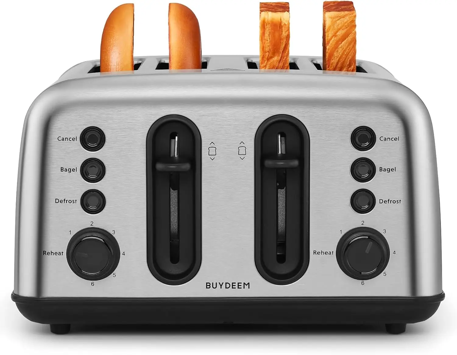 DT440 4 Slice Toaster, Stainless Steel Toaster with Extra Wide Slots for Bagels, Muffins, High Lift Lever, 6 Shade Settings
DT440 4 Slice Toaster, Stainless Steel Toaster with Extra Wide Slots for Bagels, Muffins, High Lift Lever, 6 Shade Settings