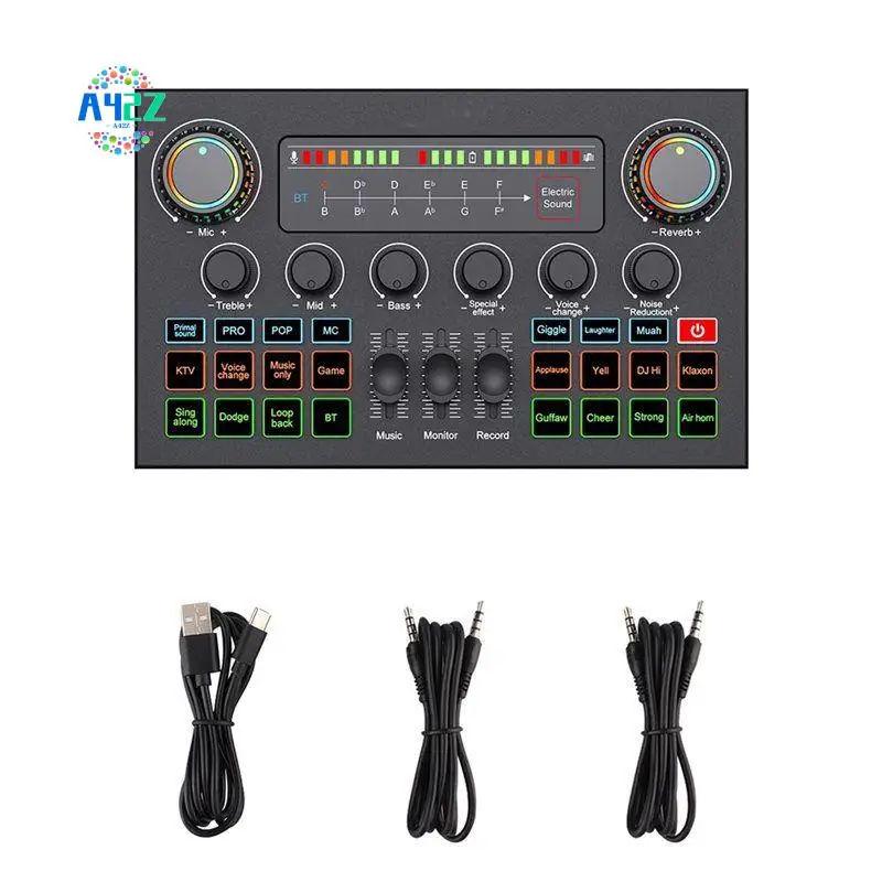 A42Z-F999 Ultra Sound Card Bluetooth Touch Screen Mixer K Song Recording Accompaniment Independent Live Sound Card
A42Z-F999 Ultra Sound Card Bluetooth Touch Screen Mixer K Song Recording Accompaniment Independent Live Sound Card