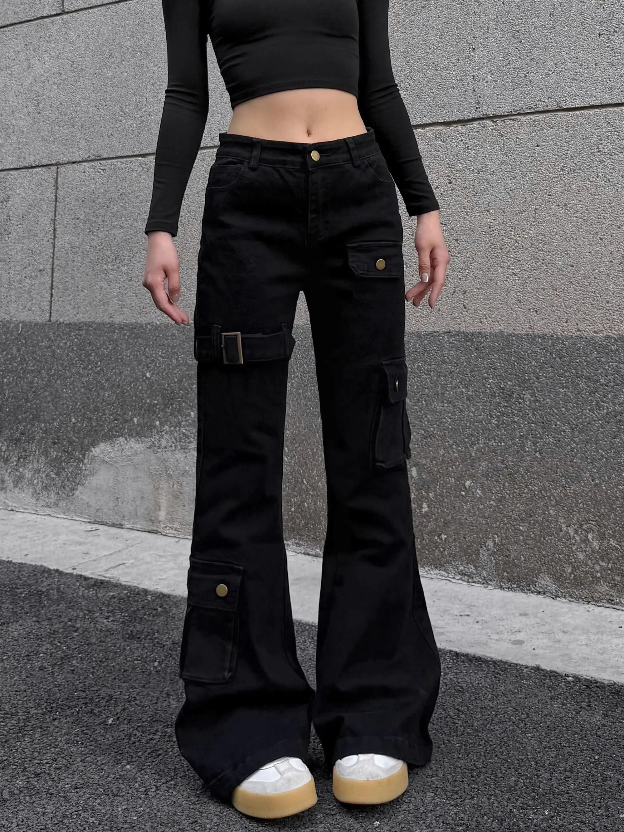 Trendy Workwear Wide Leg Pants Men's Women's Slimming Bootcut Jeans High Street Sle Casual Wear Resistant Wear
Trendy Workwear Wide Leg Pants Men's Women's Slimming Bootcut Jeans High Street Sle Casual Wear Resistant Wear