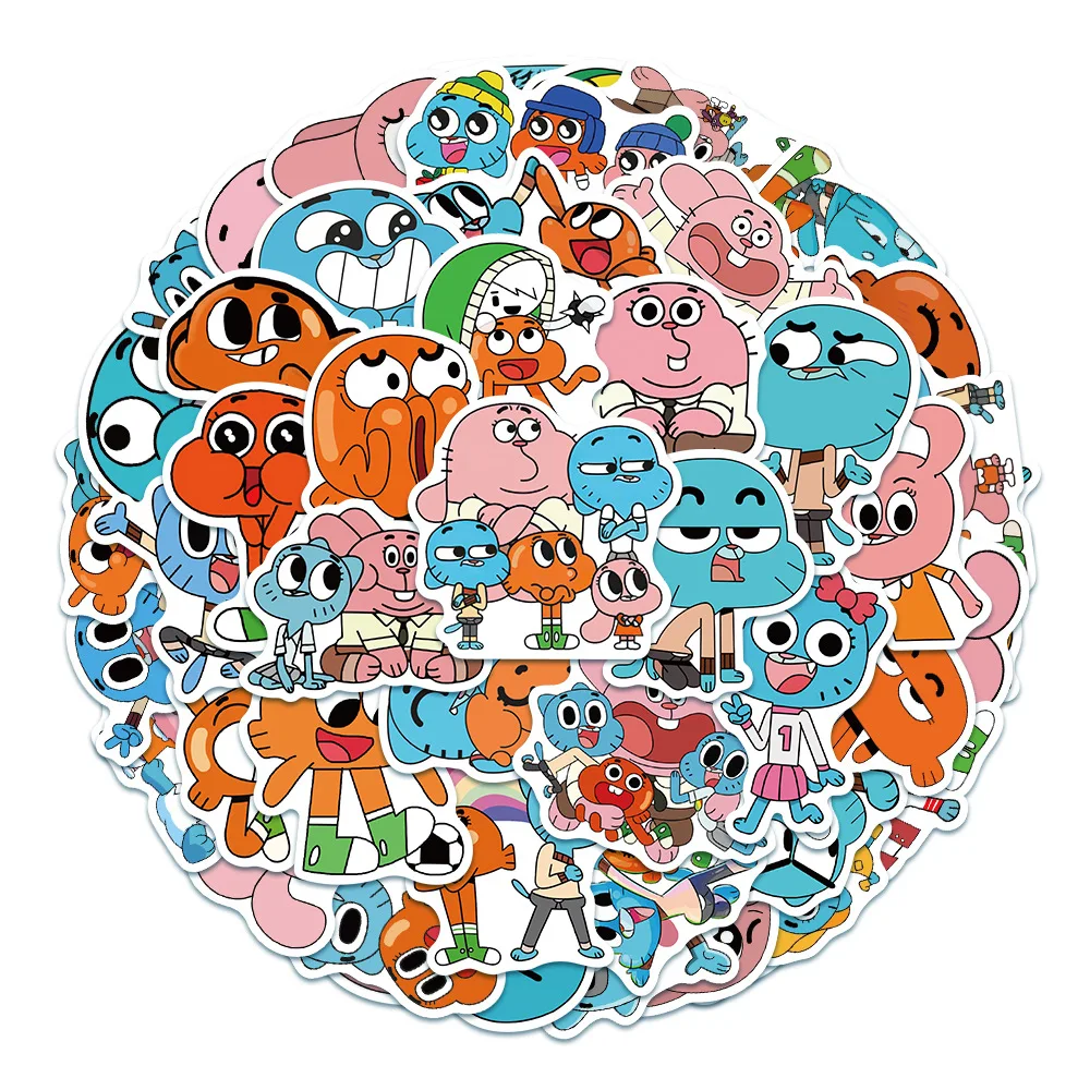 50Pcs The Amazing World of Gumball Stickers Mixed Cartoon Vinyl Waterproof for Laptop Phone Notebook Bottle 80S DIY Sticker
50Pcs The Amazing World of Gumball Stickers Mixed Cartoon Vinyl Waterproof for Laptop Phone Notebook Bottle 80S DIY Sticker