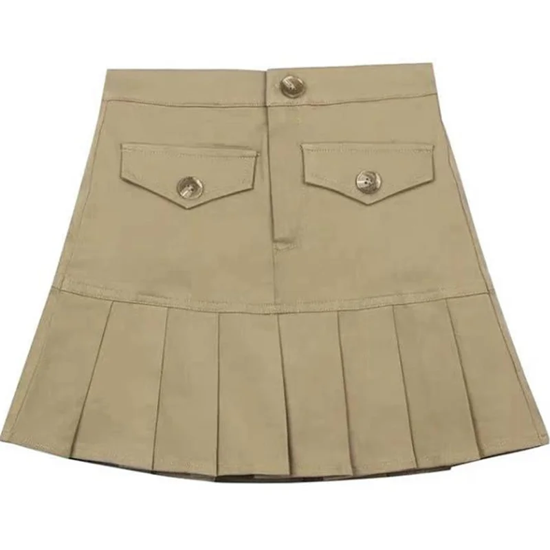 women's high waist summer khaki pleated skirt Tooling wind short skirt casual skirt
women's high waist summer khaki pleated skirt Tooling wind short skirt casual skirt