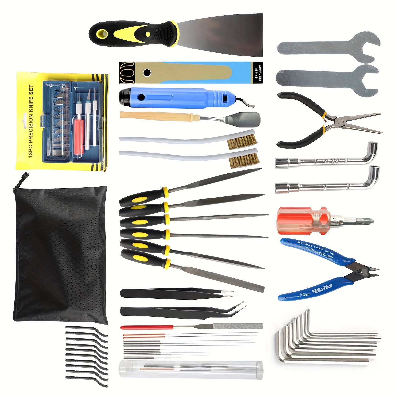 67PCS 3D Print Cleanup Tool Kit Deburring Scraper Engraving Knife Carving Grinding Cutter DIY Repair Tool Set 3D Print Tool Kit
67PCS 3D Print Cleanup Tool Kit Deburring Scraper Engraving Knife Carving Grinding Cutter DIY Repair Tool Set 3D Print Tool Kit