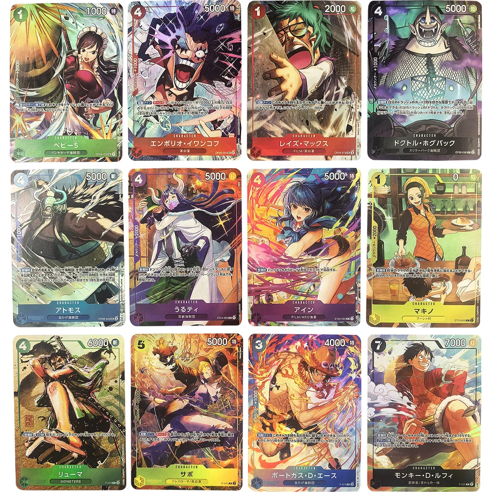 12Pcs/set Anime OPCG Collection Card Luffy Nami Portgas D Ace Uta OP04 OP08 Refractive Color Flash Card Textured Child Gifts
12Pcs/set Anime OPCG Collection Card Luffy Nami Portgas D Ace Uta OP04 OP08 Refractive Color Flash Card Textured Child Gifts