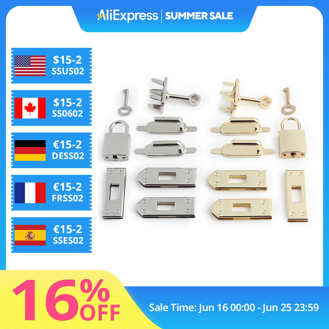 1Set Fashion Metal Bag Lock Clasp Women Tote Bags Making Supplies Bag Bir Kin Accessories Sets For Handbag DIY Hardware Kits
1Set Fashion Metal Bag Lock Clasp Women Tote Bags Making Supplies Bag Bir Kin Accessories Sets For Handbag DIY Hardware Kits