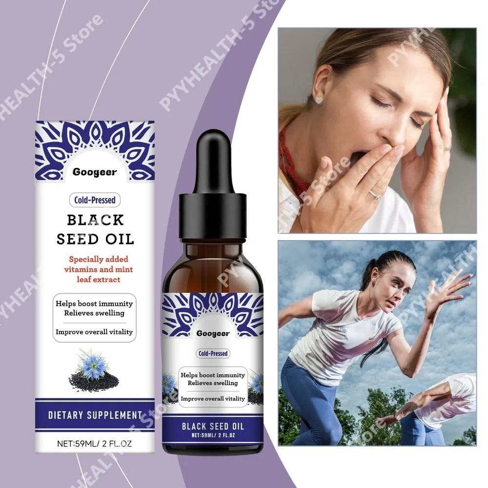 Googeer Black Seed Oil Drops for Metabolism and Immune Support with Gluconolactone and Cold-Pressed Mint Leaf Extract, 59 ML
Googeer Black Seed Oil Drops for Metabolism and Immune Support with Gluconolactone and Cold-Pressed Mint Leaf Extract, 59 ML