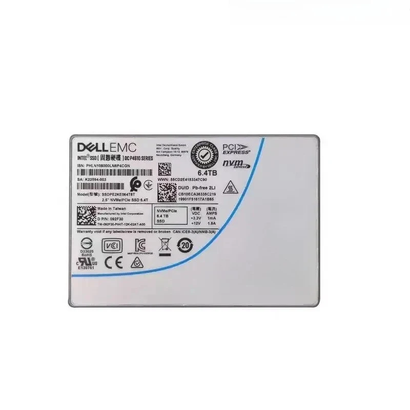 (Sea shipping) 6.4T SSD for Intl P4610 U2 SSD NVME protocol u.2 interface 6.4t Disassembly 99 New
(Sea shipping) 6.4T SSD for Intl P4610 U2 SSD NVME protocol u.2 interface 6.4t Disassembly 99 New
