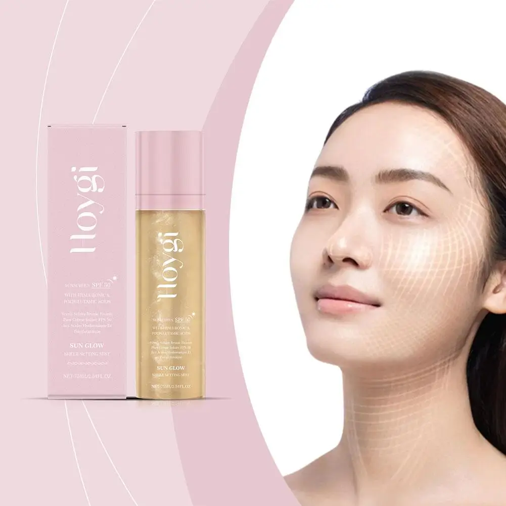 75ML Setting Mist Sunscreen Spf50 Hydrating Makeup-Friendly-Glow Spray Long-Lasting Face Setting Sunscreen For Outdoor
75ML Setting Mist Sunscreen Spf50 Hydrating Makeup-Friendly-Glow Spray Long-Lasting Face Setting Sunscreen For Outdoor