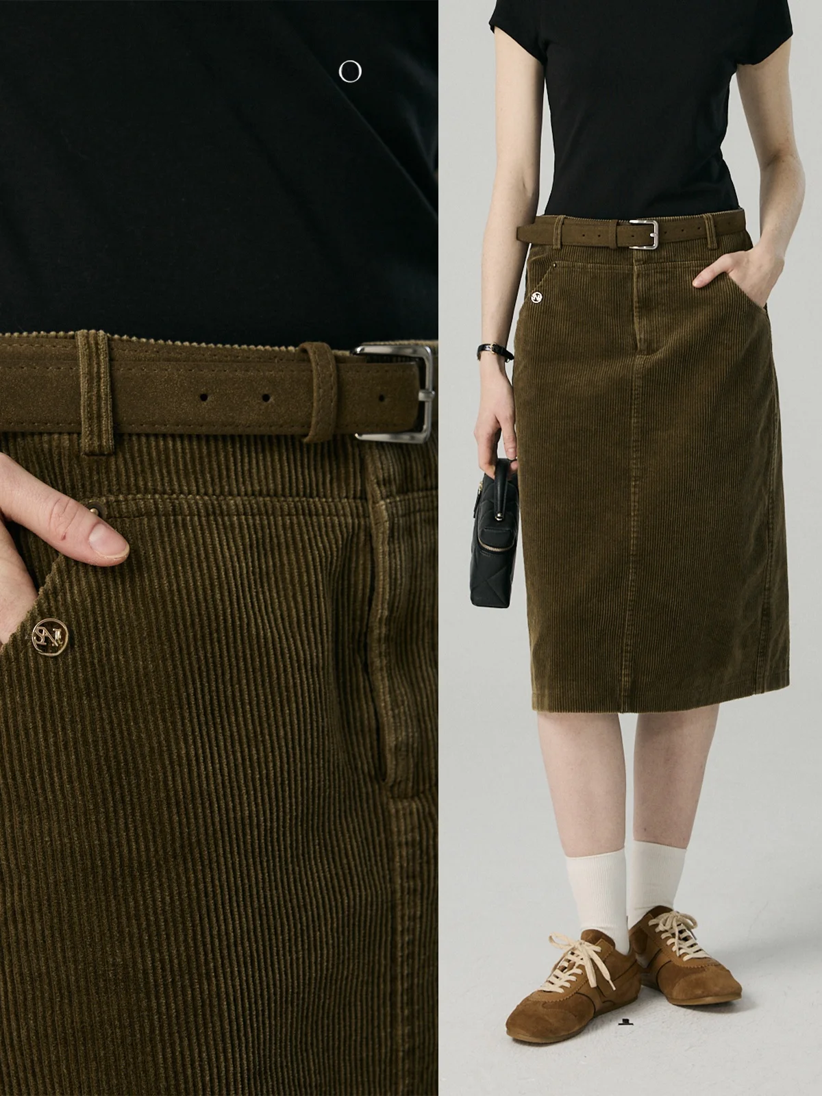 Retro Corduroy f Skirt een Moss Spring Vintage Women's Faion Loose Fit mid Waist Tassel Detail Daily Wear
Retro Corduroy f Skirt een Moss Spring Vintage Women's Faion Loose Fit mid Waist Tassel Detail Daily Wear