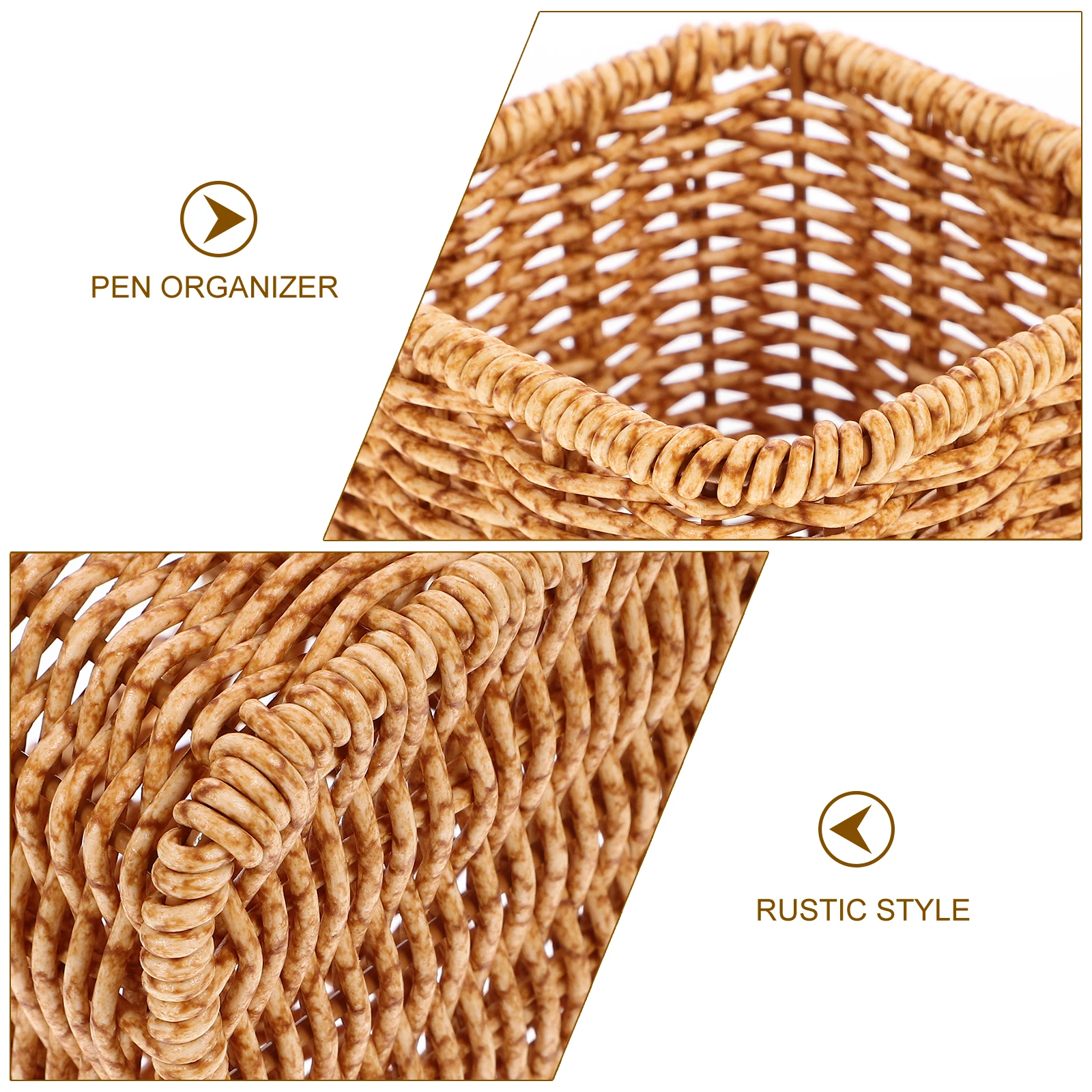 Wicker Storage Box Shallow Color Pen Holder Office School Supplies Plastic Material Artistic Design Table Organizer
Wicker Storage Box Shallow Color Pen Holder Office School Supplies Plastic Material Artistic Design Table Organizer