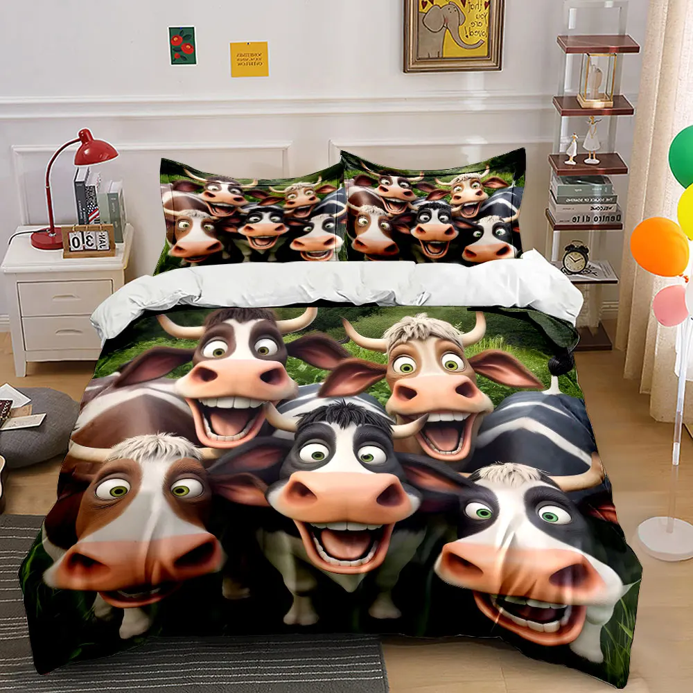 "Cartoon Cow Decor Set Funny" Multiple sizes kid's and adults' bedroom Exquisite 3PC bedding set, gift
"Cartoon Cow Decor Set Funny" Multiple sizes kid's and adults' bedroom Exquisite 3PC bedding set, gift