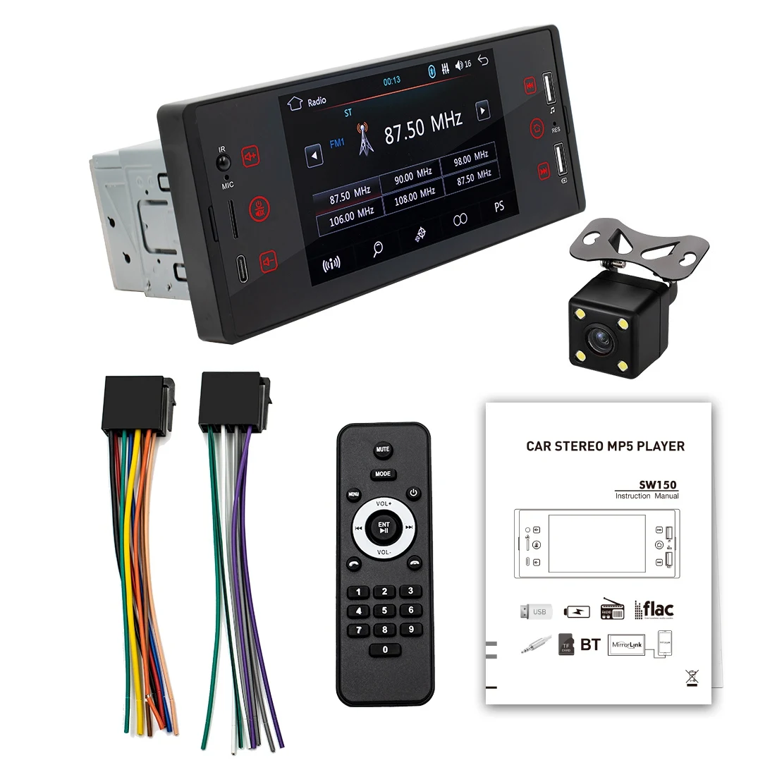 1 Din Car 5 Inch Car MP5 Player Audio Player ISO Multicolor Bluetooth TF USB Fast Charging Support Reversing
1 Din Car 5 Inch Car MP5 Player Audio Player ISO Multicolor Bluetooth TF USB Fast Charging Support Reversing