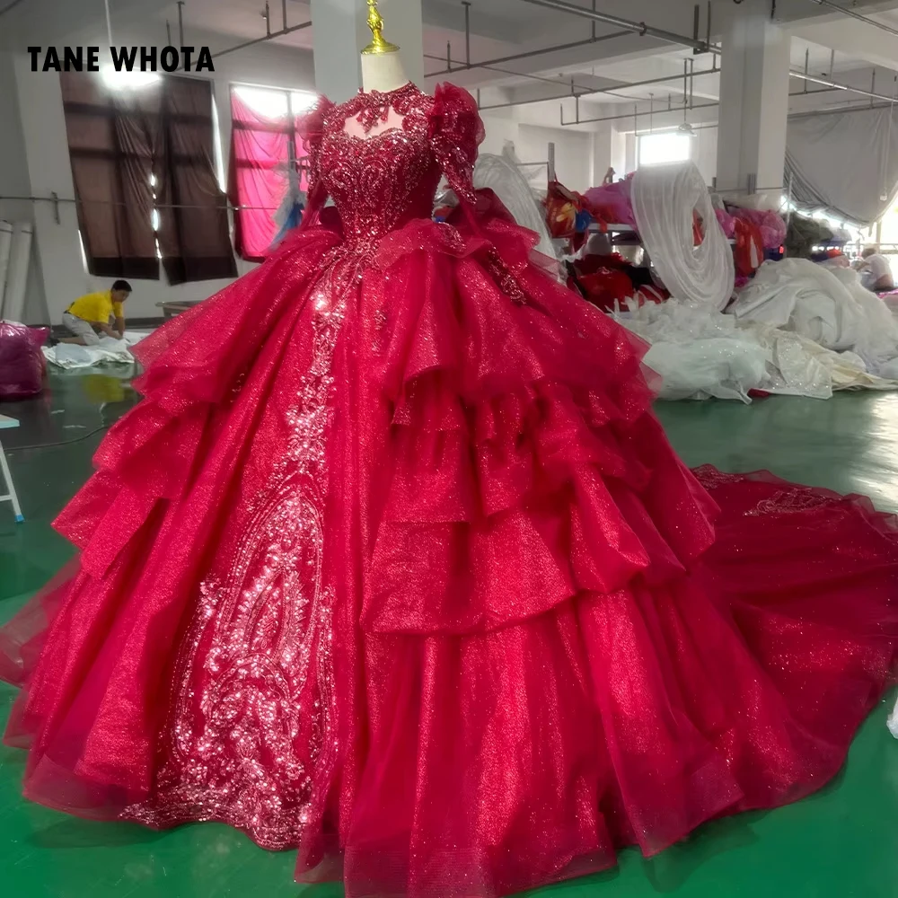 Bespoke Occasion Dresses High Long Sleeve Lace Up Keyhole Back Evening Dresses Bow Crystal Embroidery Beaded Red Long Dresses
Bespoke Occasion Dresses High Long Sleeve Lace Up Keyhole Back Evening Dresses Bow Crystal Embroidery Beaded Red Long Dresses