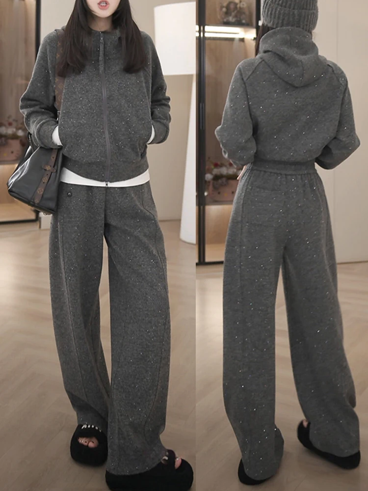Fashionable Trendy Women's Slimming Hoodie And Pants Set Casual Style High Waist Long Sleeve round Neck Sweatshirt And Trousers
Fashionable Trendy Women's Slimming Hoodie And Pants Set Casual Style High Waist Long Sleeve round Neck Sweatshirt And Trousers