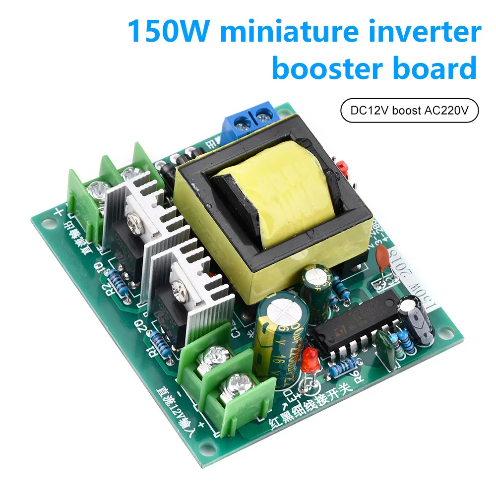 150W DC-AC Boost Inverter 12V to 220V Step UP Power Supply Module Inverse Converter Booster Module Voltage Power Regulator
150W DC-AC Boost Inverter 12V to 220V Step UP Power Supply Module Inverse Converter Booster Module Voltage Power Regulator