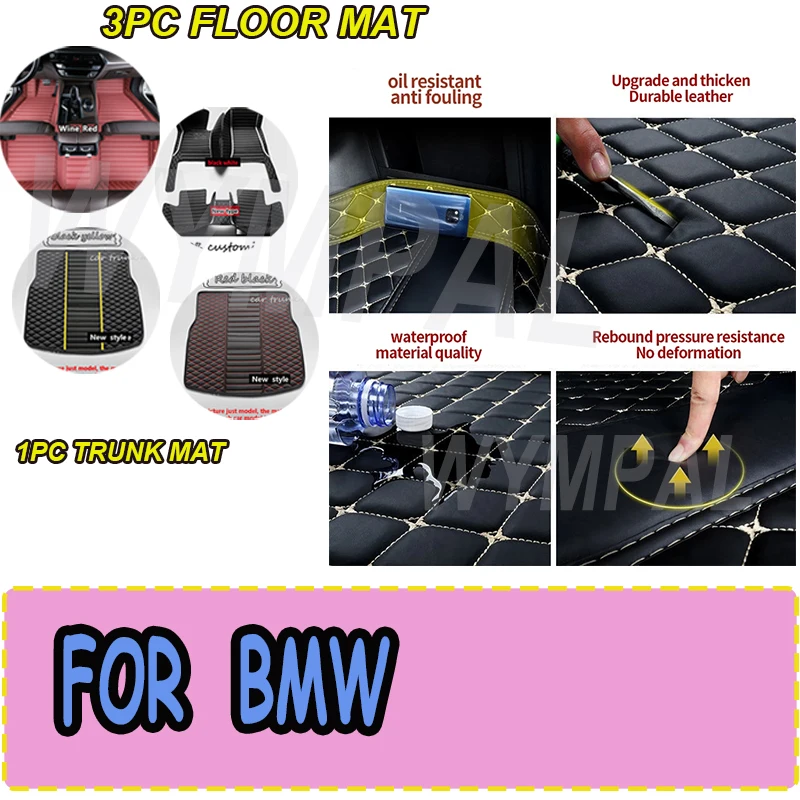 LUXURY Car Mats For BMW X4 X4 F26 X5 X5 E70 5seat X5 F15 5seat X5M X5M F85 X6 E71 X6 F16 X6 X6M F86 I3 I3 Z4 Convertible Z4 E89
LUXURY Car Mats For BMW X4 X4 F26 X5 X5 E70 5seat X5 F15 5seat X5M X5M F85 X6 E71 X6 F16 X6 X6M F86 I3 I3 Z4 Convertible Z4 E89