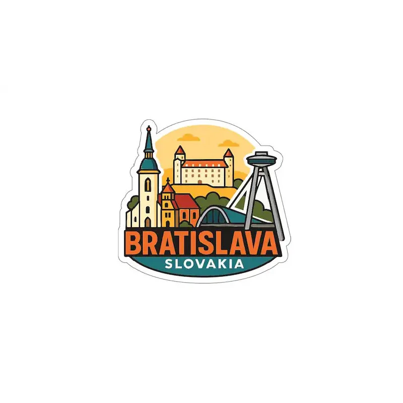 Bratislava Slovakia - 2D flat stickers for laptops, cars, books, water bottles, helmets, toolboxes, bumpers, luggage
Bratislava Slovakia - 2D flat stickers for laptops, cars, books, water bottles, helmets, toolboxes, bumpers, luggage