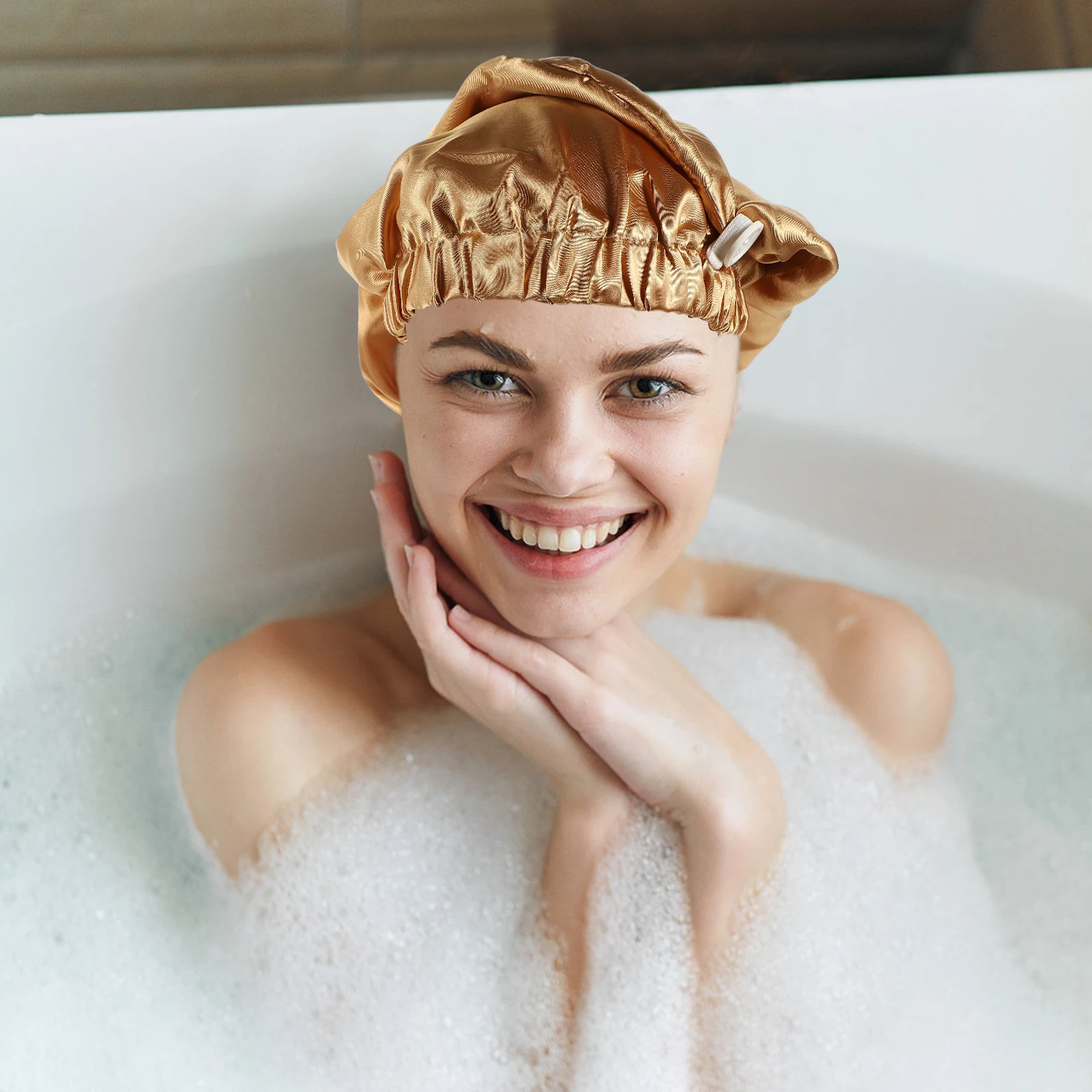 Satin Hair Care Sleeping Hat Elastic Design Comfortable Breathable for Women Home Use Bathing Shower Bonnet
Satin Hair Care Sleeping Hat Elastic Design Comfortable Breathable for Women Home Use Bathing Shower Bonnet