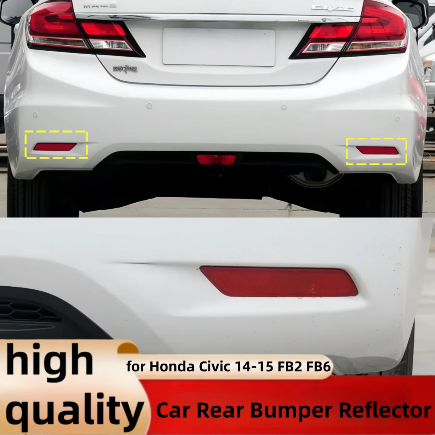 Car Rear Bumper Reflector Red Lens Warning Strip for Honda Civic 2014-2015 FB2 FB6 33555-TR0-A51 33505-TR0-H51
Car Rear Bumper Reflector Red Lens Warning Strip for Honda Civic 2014-2015 FB2 FB6 33555-TR0-A51 33505-TR0-H51