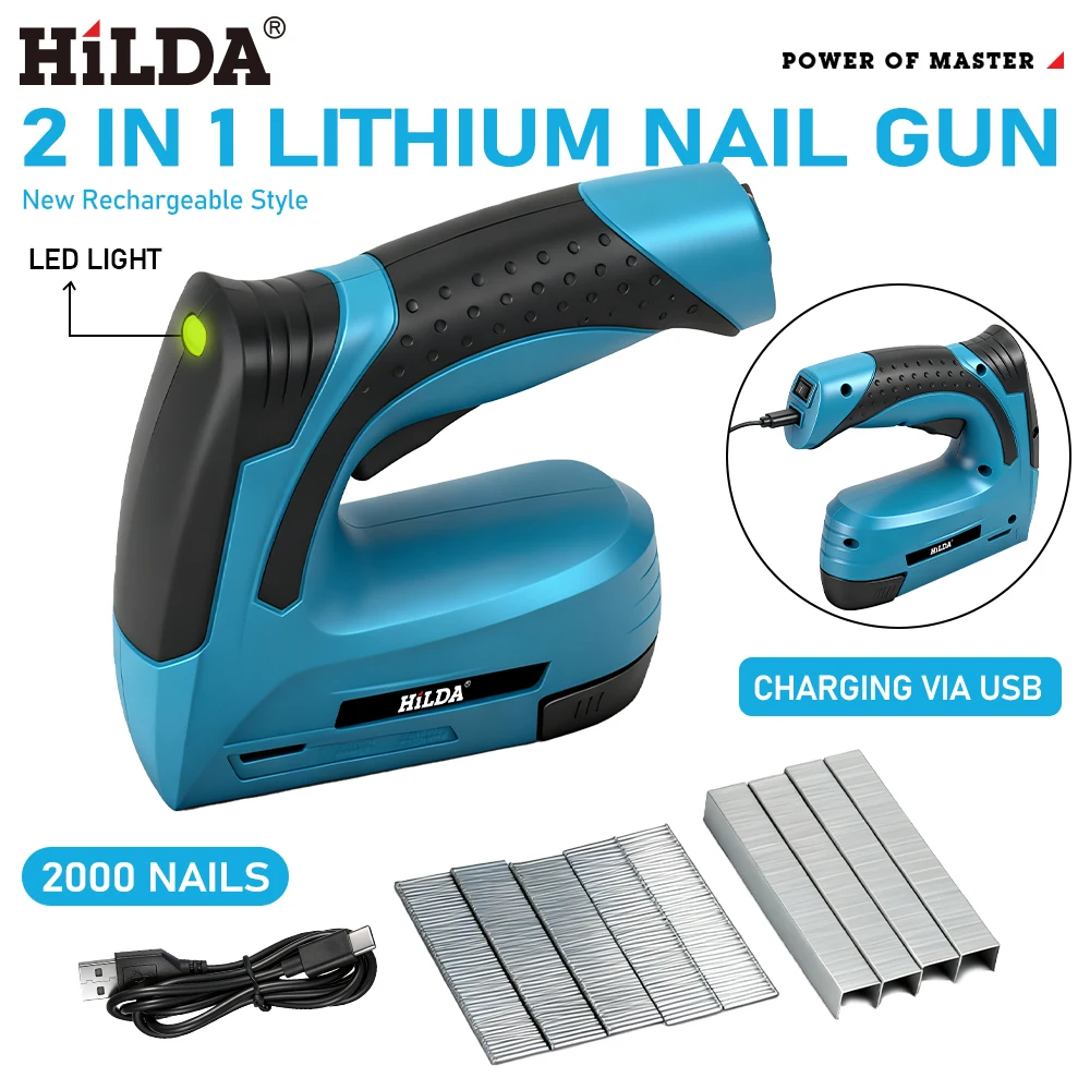 With 2000pcs Staples Nail Gun DIY Tools Electric Nail Gun 2 in1 Portable Furniture Pneumatic Air Nail Gun LED Light
With 2000pcs Staples Nail Gun DIY Tools Electric Nail Gun 2 in1 Portable Furniture Pneumatic Air Nail Gun LED Light