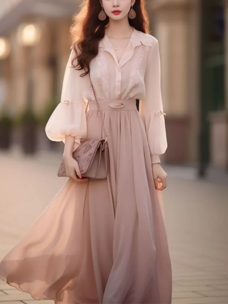 Autumn Fairy Elegant Two Piece Set Women Pink Solid Party Midi Skirt Suit Female Casual Korean Fashion French Vintage Set
Autumn Fairy Elegant Two Piece Set Women Pink Solid Party Midi Skirt Suit Female Casual Korean Fashion French Vintage Set