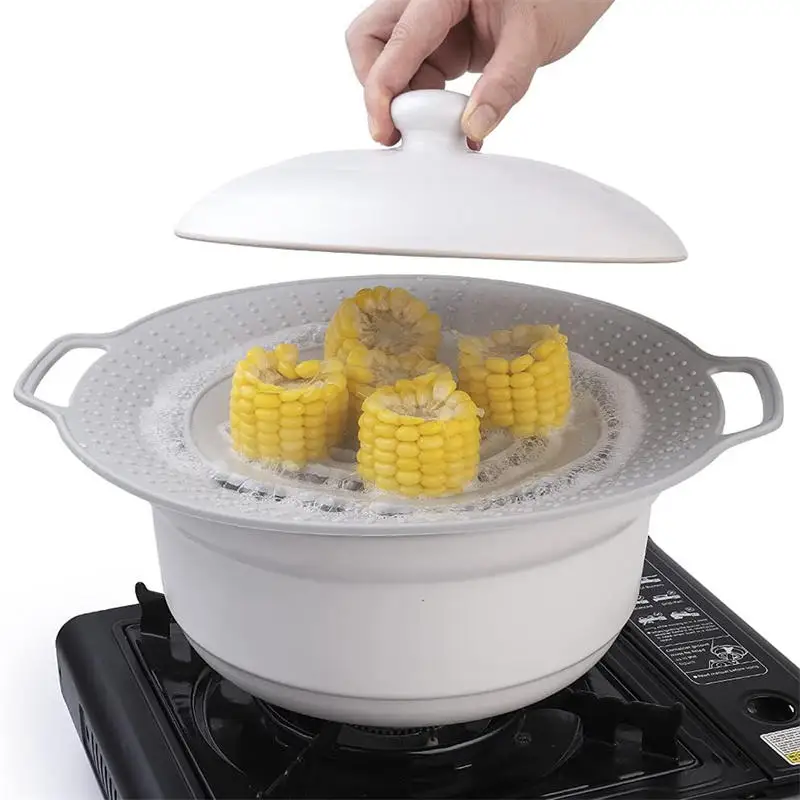 30CM Heat-Resistant Silicone Lid Spill Stopper Cover For Pot Pan Multi-Purpose Kitchen Accessories Cooking Tools Microwave safe
30CM Heat-Resistant Silicone Lid Spill Stopper Cover For Pot Pan Multi-Purpose Kitchen Accessories Cooking Tools Microwave safe