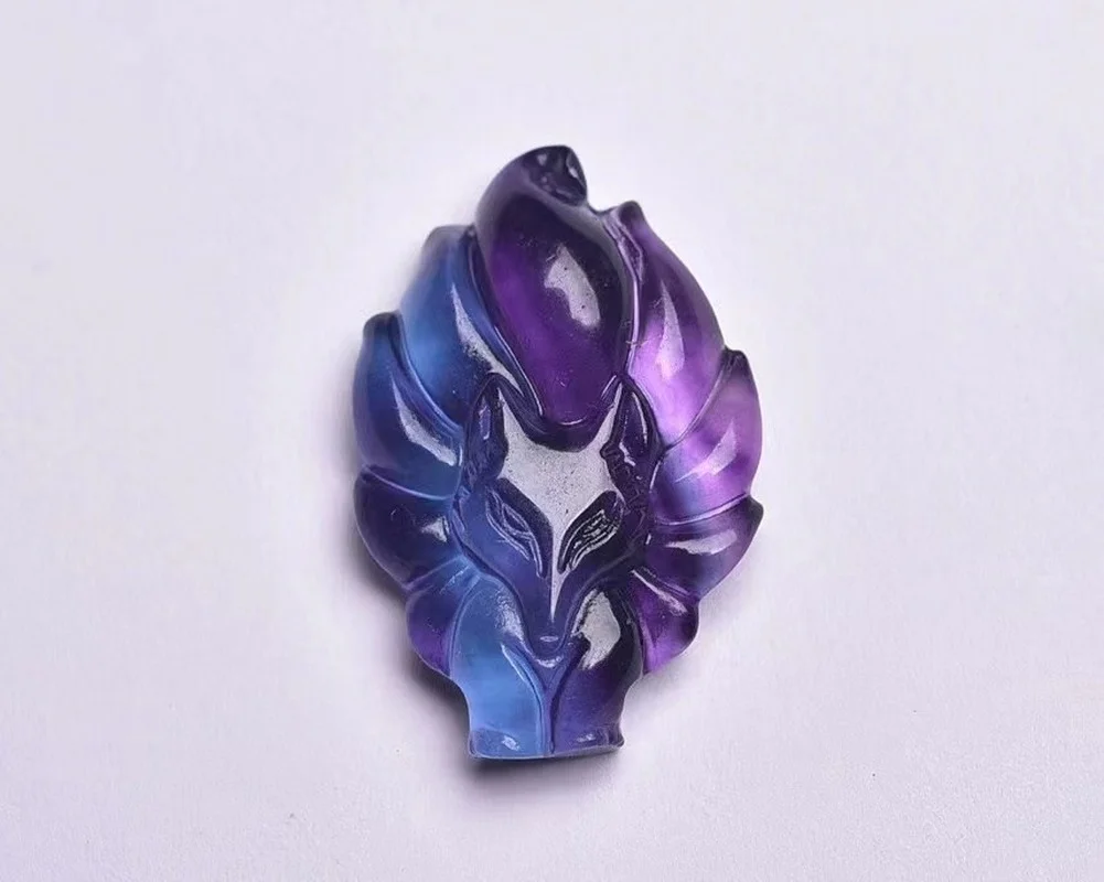 Natural Fluorite Hand Carved Nine Tailed Fox Jade Pendant Fashion Boutique Jewelry Men's and Women's Fox Necklace Gift
Natural Fluorite Hand Carved Nine Tailed Fox Jade Pendant Fashion Boutique Jewelry Men's and Women's Fox Necklace Gift