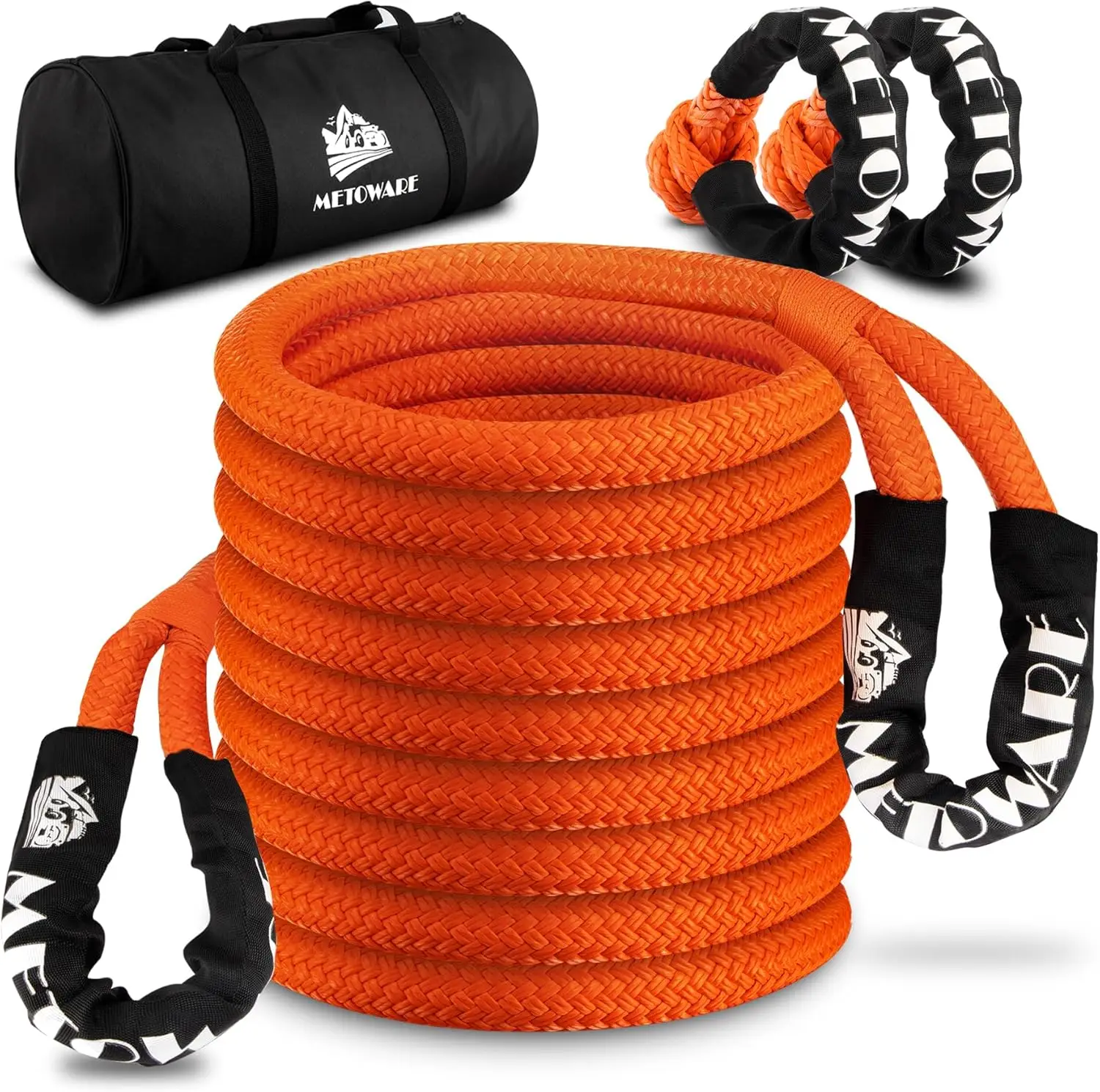 35,000 LBS Kinetic Recovery Rope 1x30ft with Soft Shackles, Heavy Duty Towing Kit for Truck, SUV, ATV
35,000 LBS Kinetic Recovery Rope 1x30ft with Soft Shackles, Heavy Duty Towing Kit for Truck, SUV, ATV