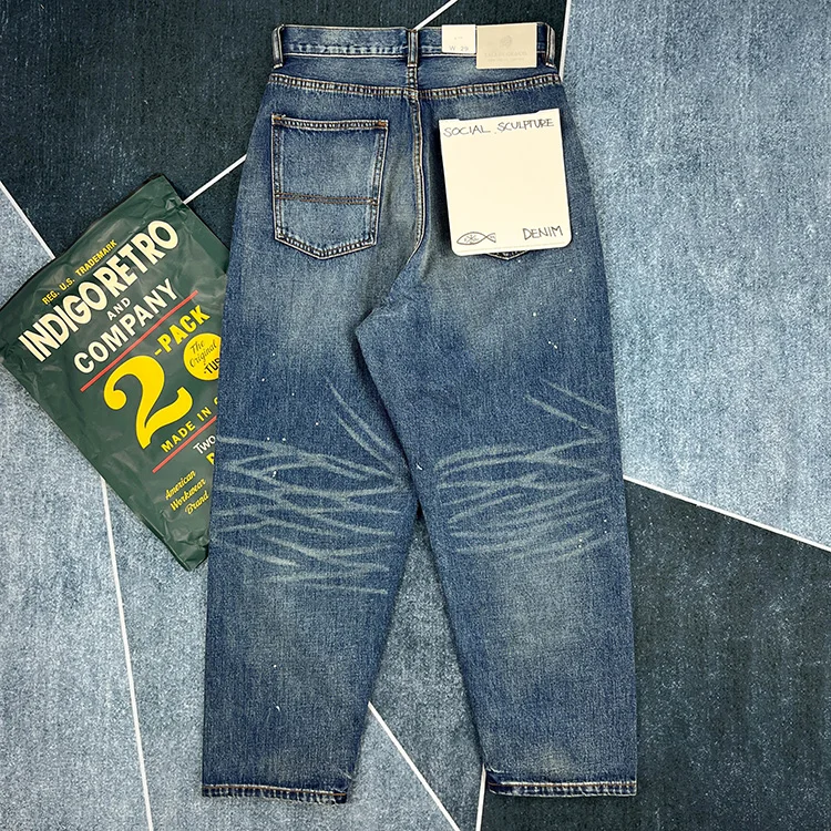 American Cityboy Paint Stains 100% Cotton Tapered Jeans for Men Loose Straight-Leg Thick Denim Pants for Autumn Retro Distressed
American Cityboy Paint Stains 100% Cotton Tapered Jeans for Men Loose Straight-Leg Thick Denim Pants for Autumn Retro Distressed