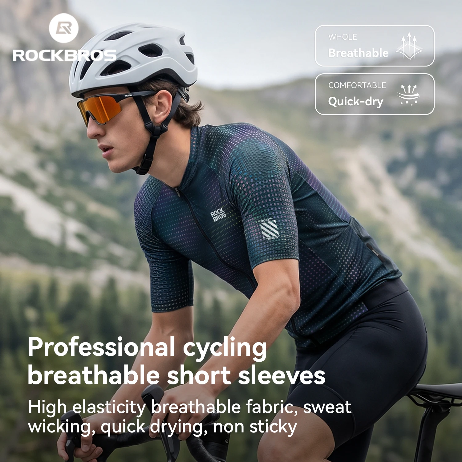 ROCKBROS Summer Cycling Jersey Lightweight High Elastic Top Shirt Breathable Quick Dry Short Sleeve Jersey Men Cycling Clothing
ROCKBROS Summer Cycling Jersey Lightweight High Elastic Top Shirt Breathable Quick Dry Short Sleeve Jersey Men Cycling Clothing