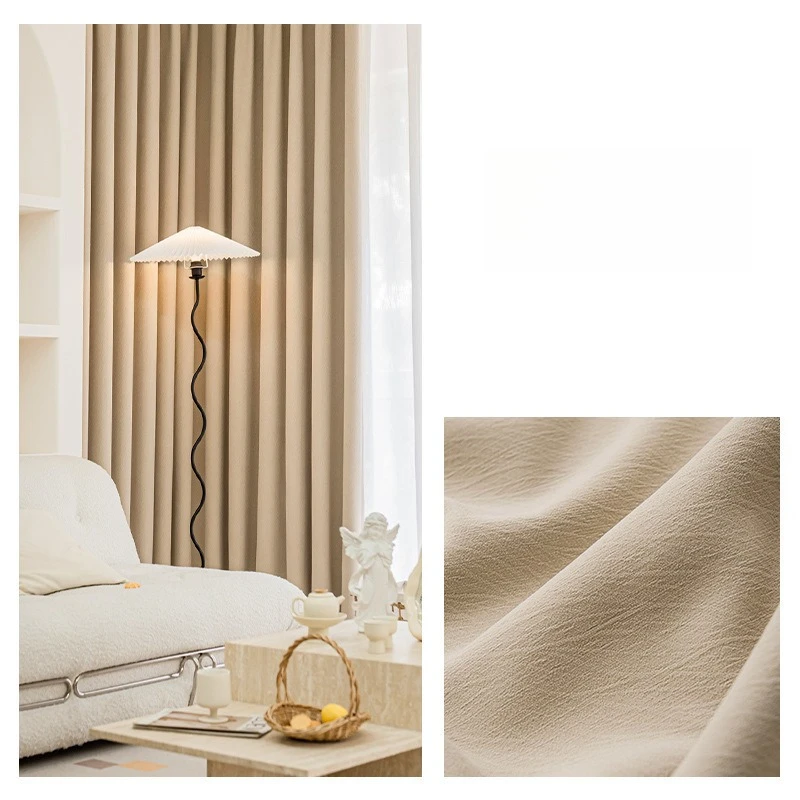 Modern High-end Cheese Cashmere Super Soft Chenille Milk Tea Color Blackout Curtain Simple Light Luxury Living Room Bedroom
Modern High-end Cheese Cashmere Super Soft Chenille Milk Tea Color Blackout Curtain Simple Light Luxury Living Room Bedroom