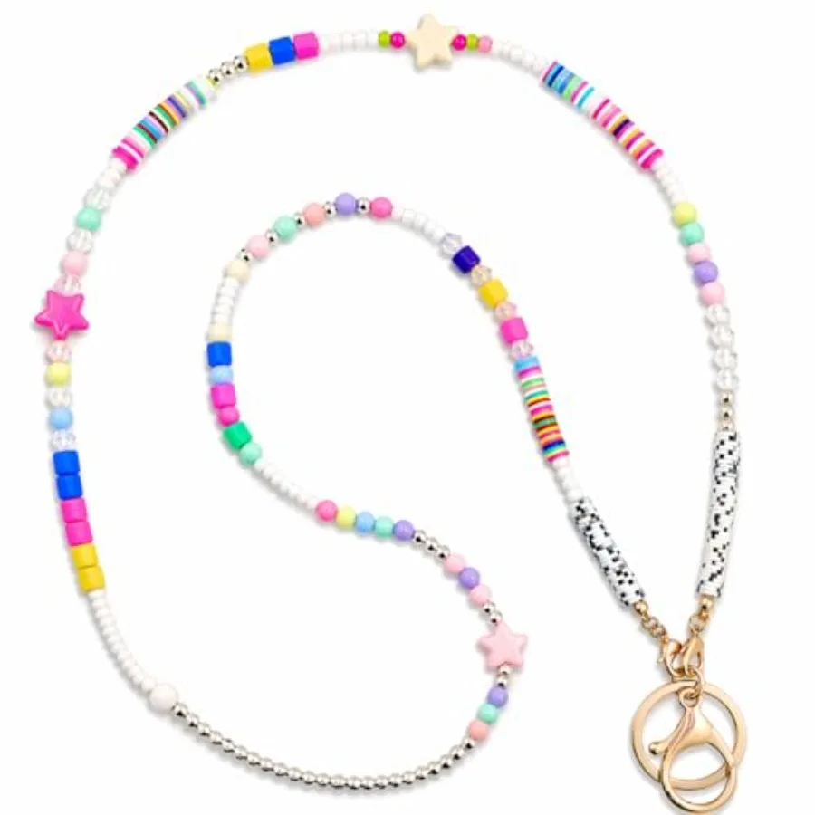 Colorful Beaded Lanyard for ID Badge Necklace er Lanyard Cute Lanyard for ers s Students
Colorful Beaded Lanyard for ID Badge Necklace er Lanyard Cute Lanyard for ers s Students
