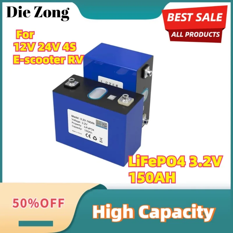For 12V 24V 4S E-scooter RV Solar Energy Storage System RV Motorcycle Solar Light LiFePO4 3.2V 150AH Battery Batteries Grade A
For 12V 24V 4S E-scooter RV Solar Energy Storage System RV Motorcycle Solar Light LiFePO4 3.2V 150AH Battery Batteries Grade A