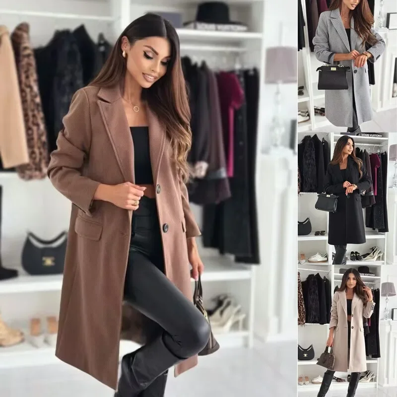 2025 New Autumn Winter Woolen Coat Long Trench Women Fashion Trend Lapel Buttons Basic Jacket Luxury Design Outerwear
2025 New Autumn Winter Woolen Coat Long Trench Women Fashion Trend Lapel Buttons Basic Jacket Luxury Design Outerwear
