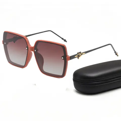 Occhiali da sole polarizzati volpe quadrati di lusso di design di marca per donna uomo moda elegante occhiali da sole estivi da spiaggia alla moda 2025