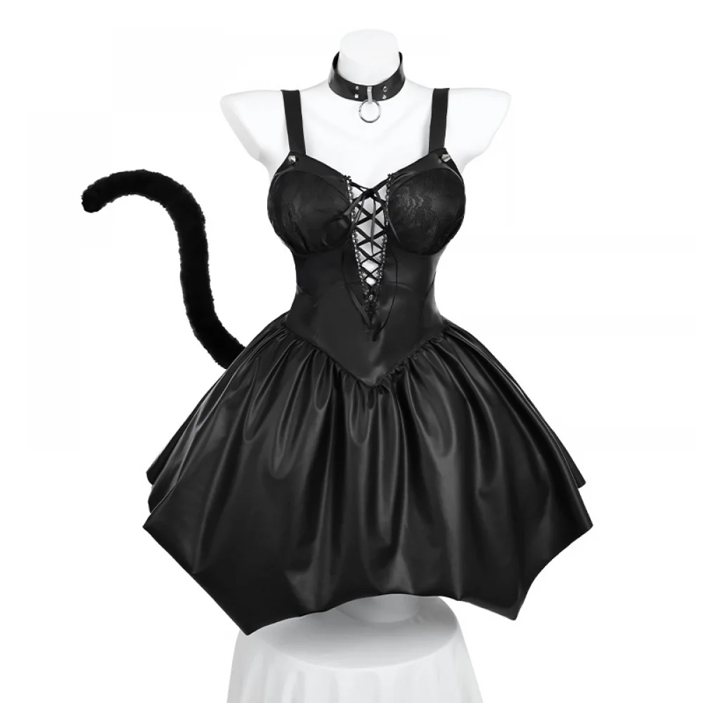 Halloween Black Catsuit Cosplay Costume Leather Dress Whip Tail Zipper Patch Adult Women Party Performance Clothes
Halloween Black Catsuit Cosplay Costume Leather Dress Whip Tail Zipper Patch Adult Women Party Performance Clothes