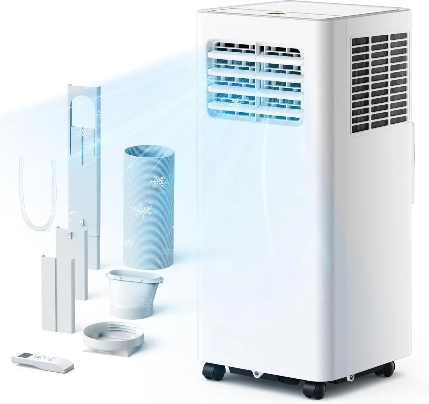 Portable Air Conditioner 8000 BTU, 3-in-1 AC Unit with Cool, Dehumidify & Fan Modes, Quiet Operation, 24-Hour Timer & Sleep Mode Remote, Cools Bedrooms and Apartments up to 350 Sq Ft
Portable Air Conditioner 8000 BTU, 3-in-1 AC Unit with Cool, Dehumidify & Fan Modes, Quiet Operation, 24-Hour Timer & Sleep Mode Remote, Cools Bedrooms and Apartments up to 350 Sq Ft