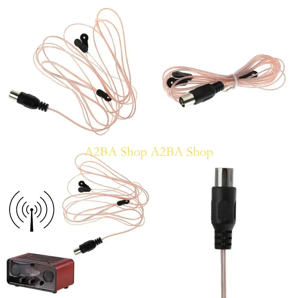 A2BA Universal FM Dipole Antenna Cable 520-1710MHz Female Plug Connector Wire Aerial for Home Indoor FM Radio Stereo Receiver
A2BA Universal FM Dipole Antenna Cable 520-1710MHz Female Plug Connector Wire Aerial for Home Indoor FM Radio Stereo Receiver