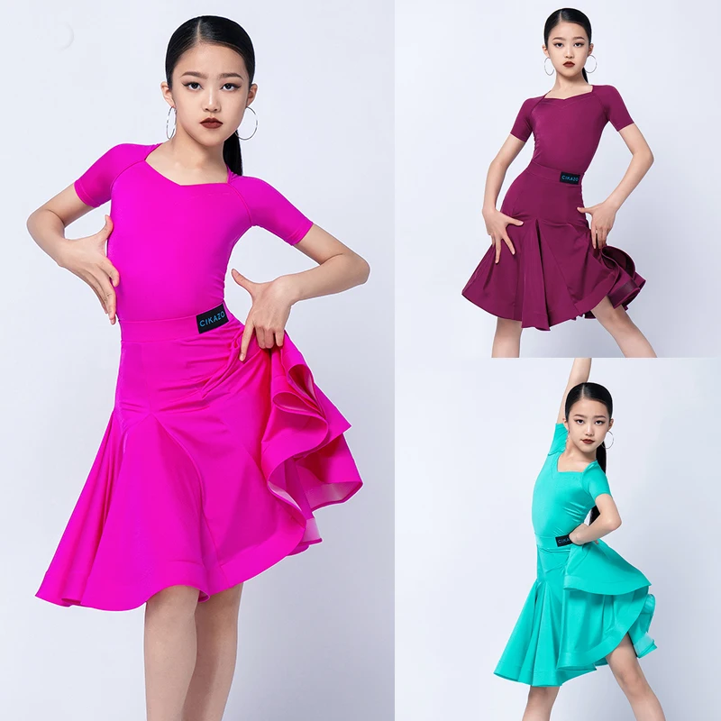 Костюм для соревнований по бальным танцам, тренировочная одежда, цветное платье для латинских танцев для девочек, детская одежда для латинских танцев
Костюм для соревнований по бальным танцам, тренировочная одежда, цветное платье для латинских танцев для девочек, детская одежда для латинских танцев