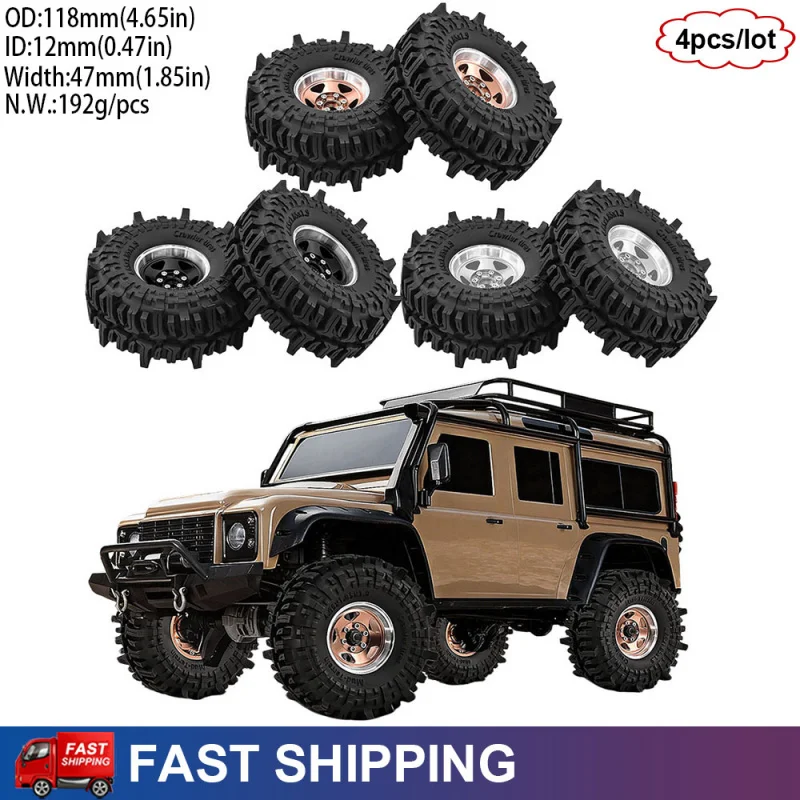 4PCS 1.9 inch Metal RC Crawler Beadlock Wheel & Tires for 1/10 Traxxas TRX4 TRX6 Axial Scx10 Axi03007 90046 RC4WD D90 D110 SCX10
4PCS 1.9 inch Metal RC Crawler Beadlock Wheel & Tires for 1/10 Traxxas TRX4 TRX6 Axial Scx10 Axi03007 90046 RC4WD D90 D110 SCX10