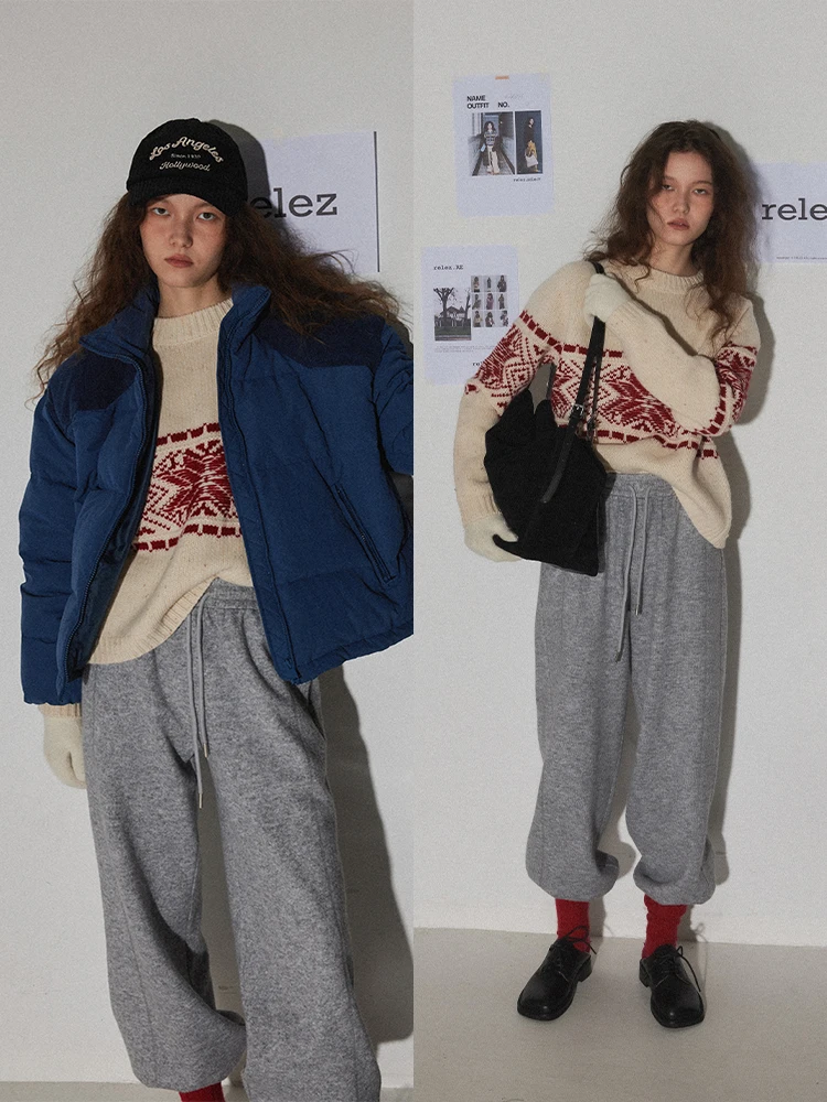 Женский зимний свитер Relez High Gauge: модный, универсальный, с узором «снежинки», премиум-качество, для повседневной носки, с длинными рукавами
Женский зимний свитер Relez High Gauge: модный, универсальный, с узором «снежинки», премиум-качество, для повседневной носки, с длинными рукавами