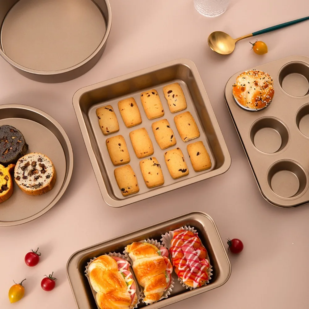5PCS Carbon Steel Baking Pan Set Heat-resistant Non-stick Complete Baking Tray Kit Rolled Edge Design DIY Bread Mod Cookie
5PCS Carbon Steel Baking Pan Set Heat-resistant Non-stick Complete Baking Tray Kit Rolled Edge Design DIY Bread Mod Cookie