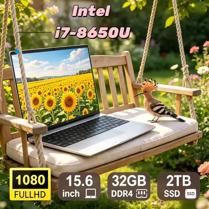 15.6 Inch Travel Friendly Slim Laptop Intel I7-8650U Fast Boot Large Storage Win10 Win11 Portable Ultrabook PC
15.6 Inch Travel Friendly Slim Laptop Intel I7-8650U Fast Boot Large Storage Win10 Win11 Portable Ultrabook PC