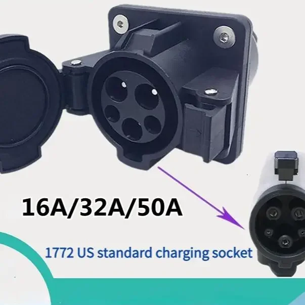 New energy vehicle charging pile American gauge J1772 American standard socket connector 5 holes male female head
New energy vehicle charging pile American gauge J1772 American standard socket connector 5 holes male female head