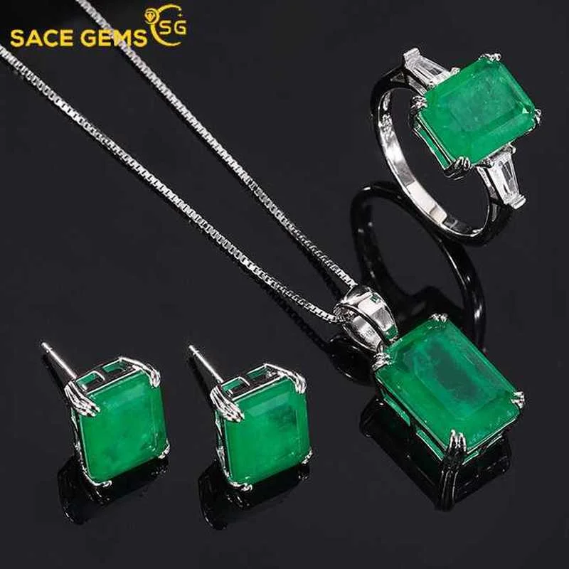 SACE GEMS Luxury 925 Sterling Silver Emerald for Women Pendant Necklace Ring Jewelry Set Set Wedding Engagement Fine Jewelry
SACE GEMS Luxury 925 Sterling Silver Emerald for Women Pendant Necklace Ring Jewelry Set Set Wedding Engagement Fine Jewelry