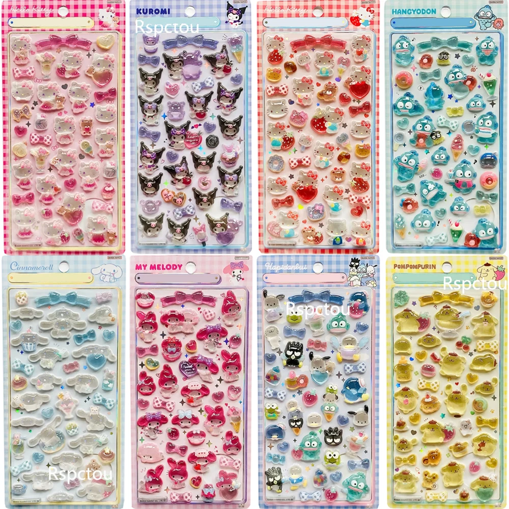 1/8pcs Cute Cartoon Sanrio Kuromi 3D Relief Stickers Melody Cinnamoroll Aesthetic Crystal Sticker Waterproof Decals Reward Gifts
1/8pcs Cute Cartoon Sanrio Kuromi 3D Relief Stickers Melody Cinnamoroll Aesthetic Crystal Sticker Waterproof Decals Reward Gifts